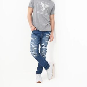 American Eagle Men's Ripped Blue Jeans